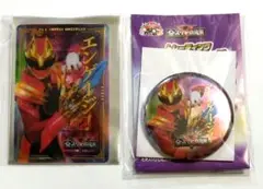 全スーパー戦隊展　箔押しクリアカード　メタリック缶バッジ　ゴジュウウルフ
