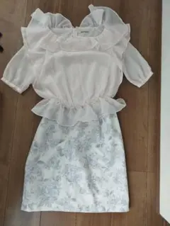 ミッシュマッシュ　花柄　ブラウス　ワンピース　M