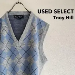 古着 “Tnoy Hill” Acrylic Knit Vest (gray)