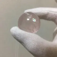 ローズクォーツ スフィア 丸玉 虹入り