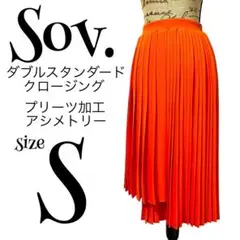 【高級】【S】Sov.♡ソブ プリーツ アシメトリー スカート レディース