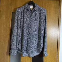 WILLIAM MORRIS x H&M 長袖シャツ ネイビー　ウィロー柄