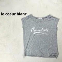 【le.coeur blanc 】M ノースリーブTシャツ グレー 夏　薄手