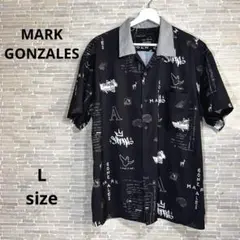 【MARK GONZALES 】オープンカラー グラフィックプリント 半袖シャツ