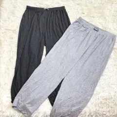 n6760 ジョガーパンツ 2点セット L〜XL 八分丈 ルームウェア 楽チン