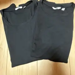 UNIQLO ブラック Tシャツ Lサイズ 2枚セット