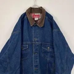 90s USA製 marlboro レザーカラー デニムジャケット ジージャン