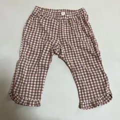 ボトム　チェック　オレンジ系