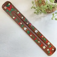 【送料込み/原画/手描き】いちご　お香立て　インセンススタンド　アクリル画