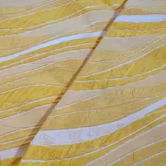 夏　イエロー　ホワイト　斜め　ストライプ　レトロ　ジャガード　50×150cm