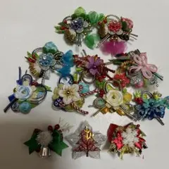 ワンちゃんの髪飾り 単品12点 お正月&クリスマス用