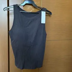 UNIQLO アメリカンスリーブクロップドタンクトップ XL ダークグレー