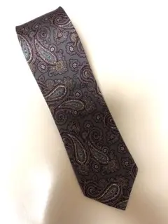 イヴサンローラン　ネクタイ　幅8cm ペイズリー柄