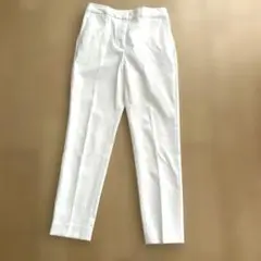 PLST xxs リネンブレンドスティックパンツ　ホワイト 白