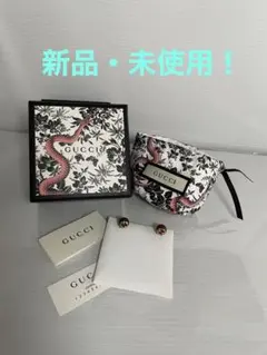 【新品未使用・GUCCI】ピアス ウェブライン インターロッキング フープ 箱付