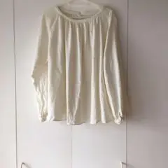 Z【新品同様】nest robe ネストローブ リネンホワイトブラウス