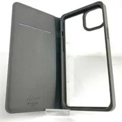 iPhone14Plus 手帳型 ブラック 黒 耐衝撃 シンプル マグネット式