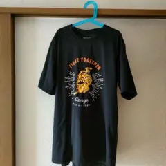 メンズM　ダメージプリント虎柄Tシャツ