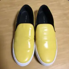 CELINE セリーヌ24.5cmイタリア製革製 スケータースリッポンスニーカー