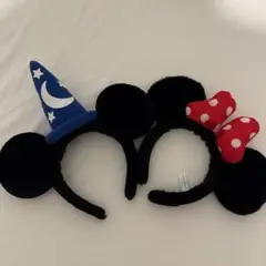ディズニー　カチューシャ　ファンタジア　ミッキー　ミニー　2個セット