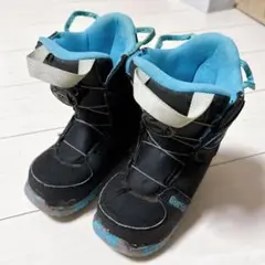17.5cm Burton 子ども用スノーボードブーツ ブラック/ブルー