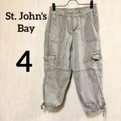 St. John's Bay【サイズ4 】カーゴパンツ カーキ クロップド丈