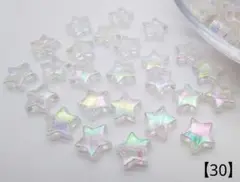 【30】星型クリアアクリルビーズ 10㎜ 150個 350円