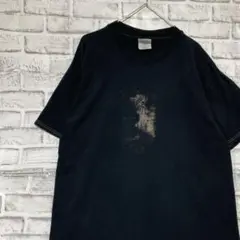 USA製90sヴィンテージTシャツ！シングルステッチ　ブラック半袖古着L729