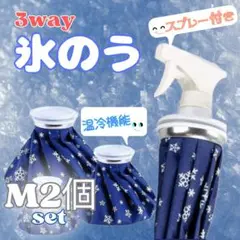 アイスバッグ 氷のう M2個セット スプレー付 ミスト 温冷両用 熱中症対策