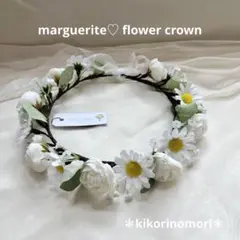 花かんむり010 マーガレット花かんむり♡前撮り♡挙式♡ウェディング