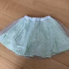 花柄チュールスカート