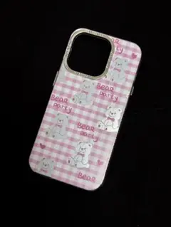 クマのパーティー柄 iPhone14proケース
