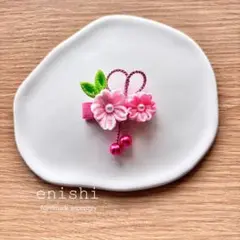 ベビークリップ　つまみ細工　髪飾り　ひなまつり　赤ちゃん