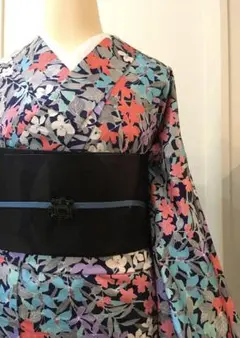 洗える着物 単衣 小紋