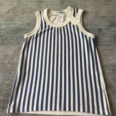 CHARLES ANASTASE 未使用ストライプノースリーブ カットソーM