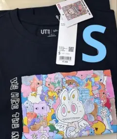 ユニクロラブブ ポップマート Tシャツ POP MARTUT ブラック S