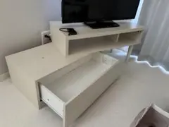 ホワイト引き出し付きテレビ台