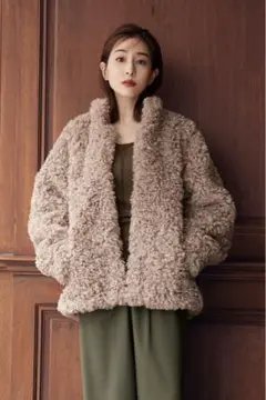 MINAMI TANAKA×CLANE CURL FUR SHORT COAT