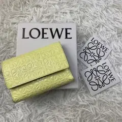ロエベ リピート アナグラム スモール バーティカルウォレット イエロー