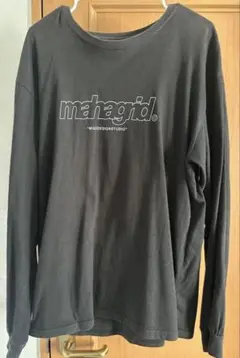 mahagrid ブラック長袖Tシャツ　ロングTシャツ　マハグリッド