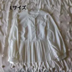 Hudson honey ホワイトプリーツブラウス