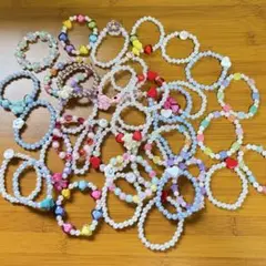 ハンドメイド　キッズブレスレット　35個　セット　まとめ