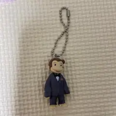 おさるのジョージ　キーホルダー　ハッピーウエディング