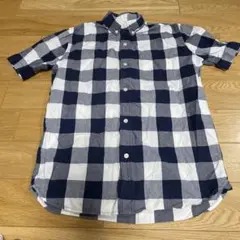 GAP KIDS 160cm半袖シャツ ネイビーとホワイトチェック