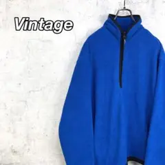 希少 ヴィンテージ ハーフジップフリース 裾ドローコード 美品