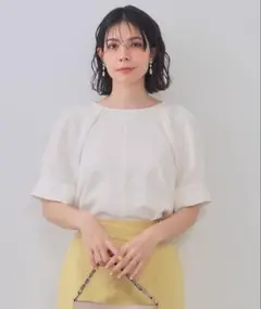 OPAQUE.CLIP オーペクドットクリップ タックボリュームスリーブブラウス