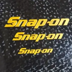 Snap-onロゴプレート3枚セット（大中小）ブラック×ゴールド／工具箱