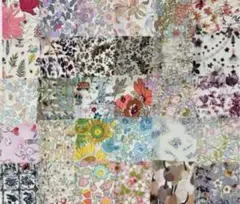 リバティ生地 ハギレ6cm角×30枚 （6-13）