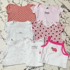 ロンパース　80cm 7点セット　まとめ売り　女の子　ベビー　キッズ