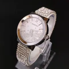 【良品】SWAROVSKI スワロフスキー レディース時計 ホワイト クォーツ